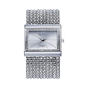 Жіночий годинник FENKOO Кварцовий Ремінець Сплав Блискучий Браслет Срібний/Золотий - Фото 1