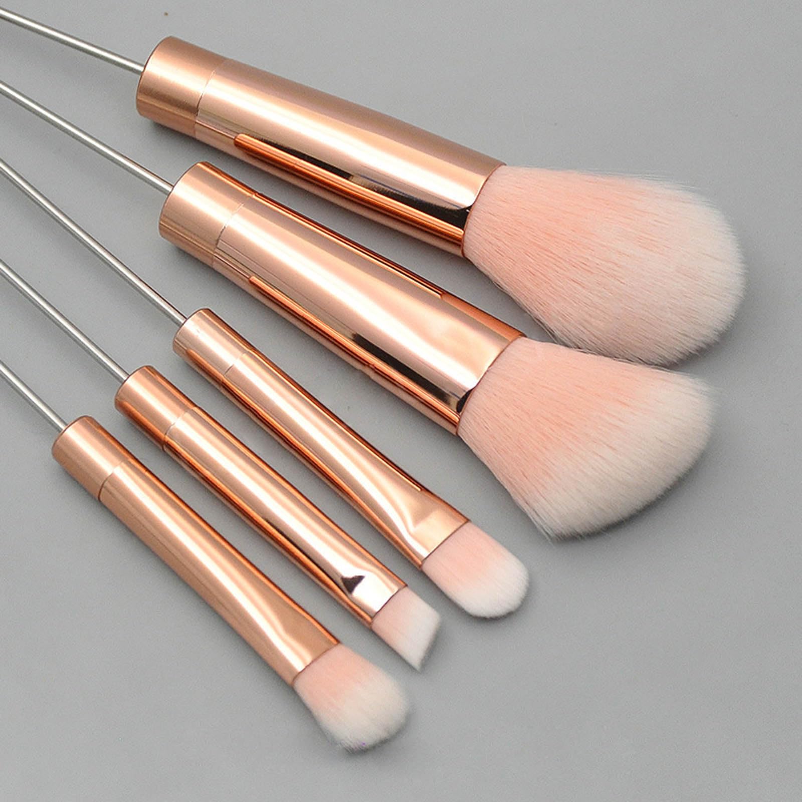 Набор кистей для макияжа с жемчугом с металлическими ручками, фото №6