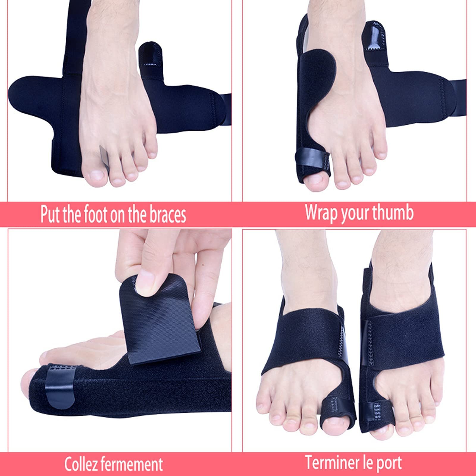 Коректор Hallux Valgus Pedic Великий Роздільник для Пальців Ніг, Зручна та Дихаюча Тканина, Синій, 1 Пара, фото №6