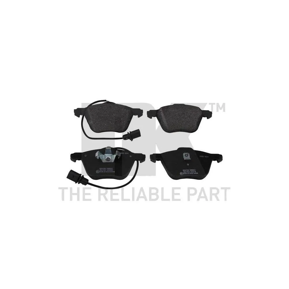 Комплект тормозных колодок, дисковый тормоз NK 224754 для FORD SEAT VW, передний мост, фото №1