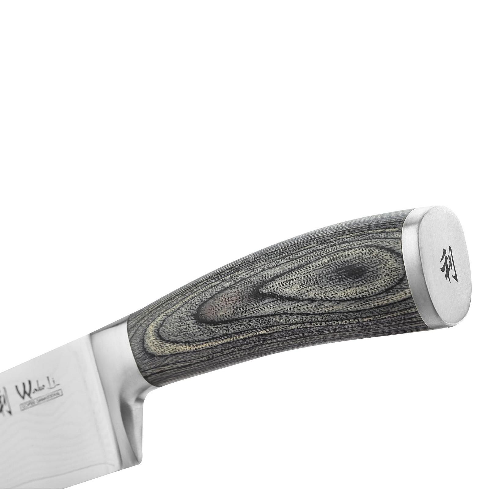 Набір ножів Wakoli Edis Professional Damascus, леза 8-20 см, 67 шарів дамаської сталі з серцевиною VG10, руків’я з дерева Pakka, фото №9