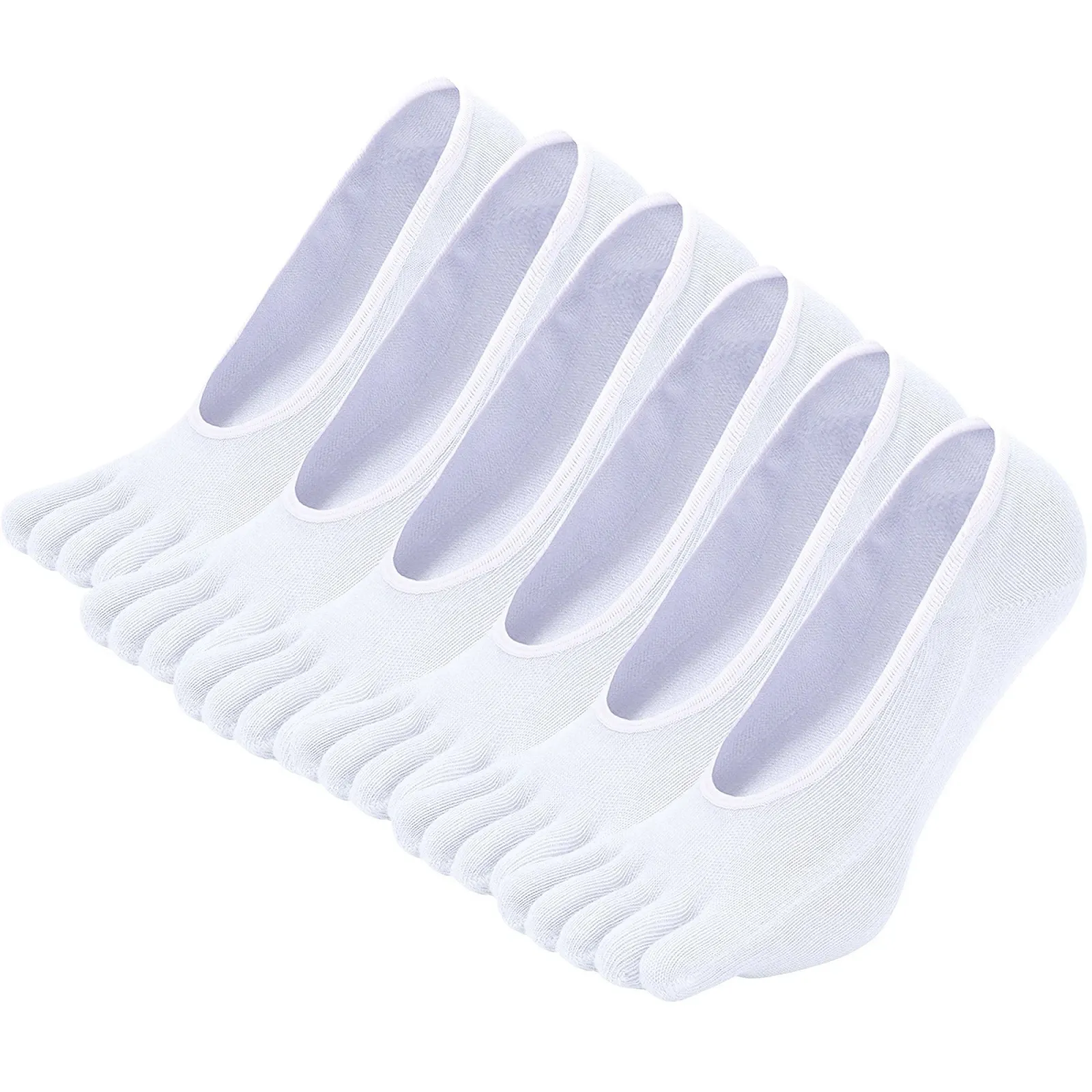 Носки-следки CaiDieNu, женские, с низким вырезом, с пятью пальцами, хлопковые, спортивные, невидимые, 3/6 пар, фото №1