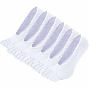 Носки-следки CaiDieNu, женские, с низким вырезом, с пятью пальцами, хлопковые, спортивные, невидимые, 3/6 пар - Фото 1