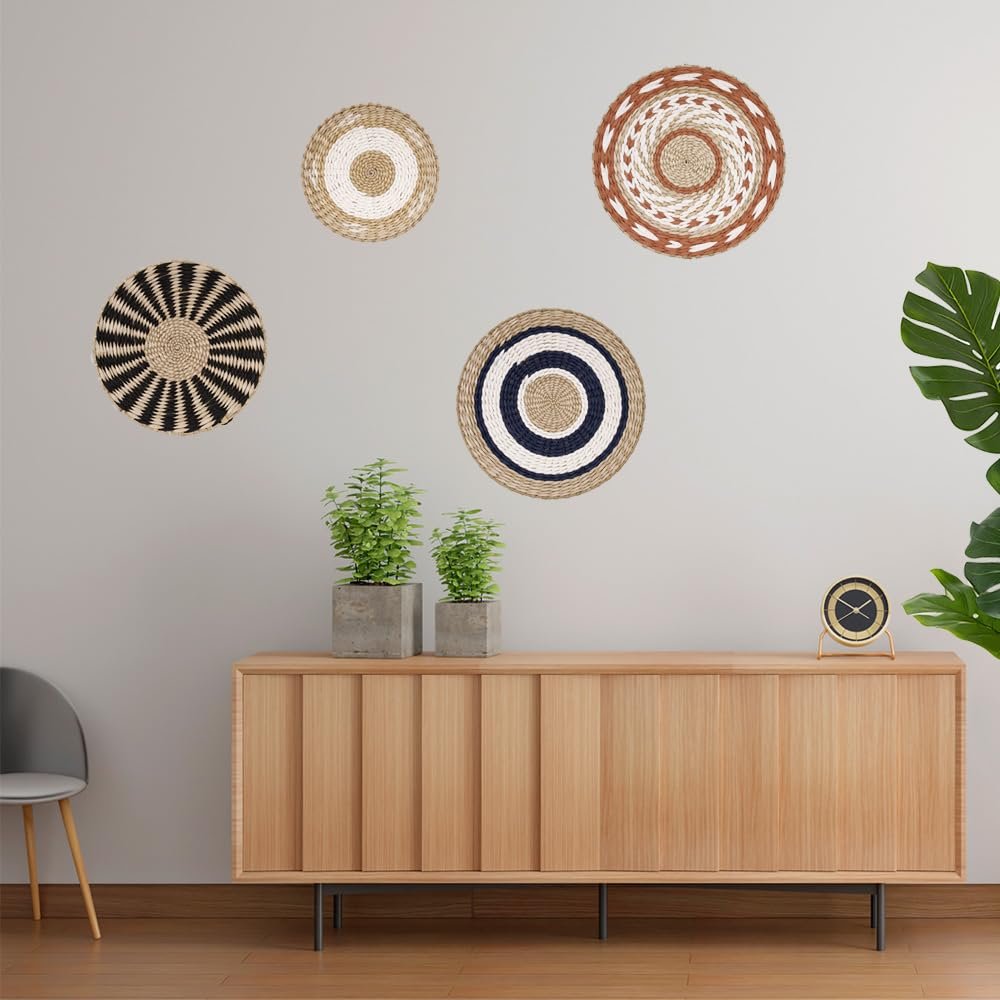 Декоративна тарілка Кошик настінна Deccaro Boho, чорний, середній, фото №4