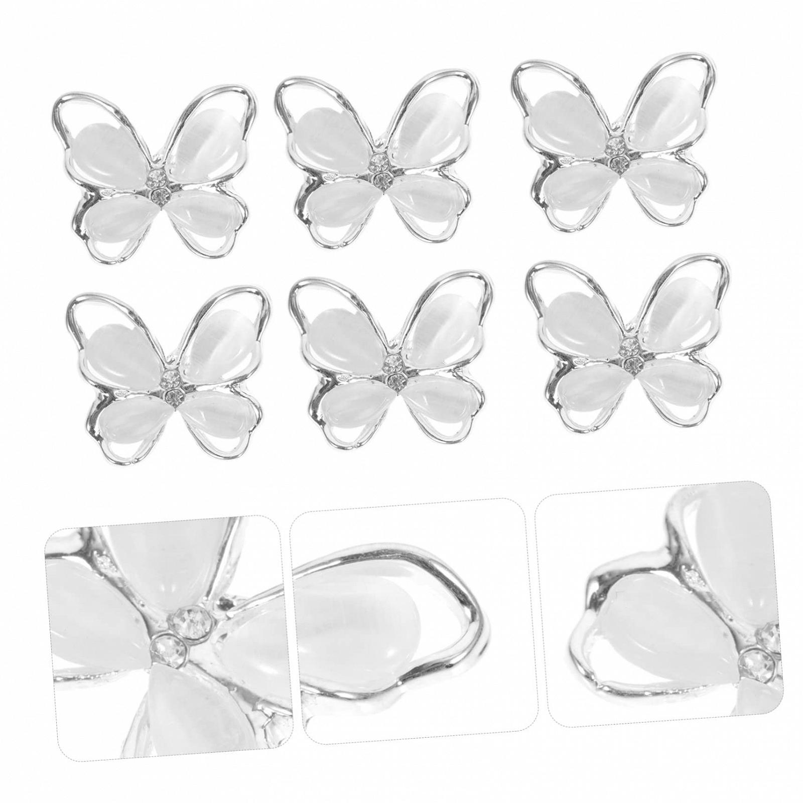 Украшения для ногтей Бабочки 3D, 40 шт, золотые, фото №3