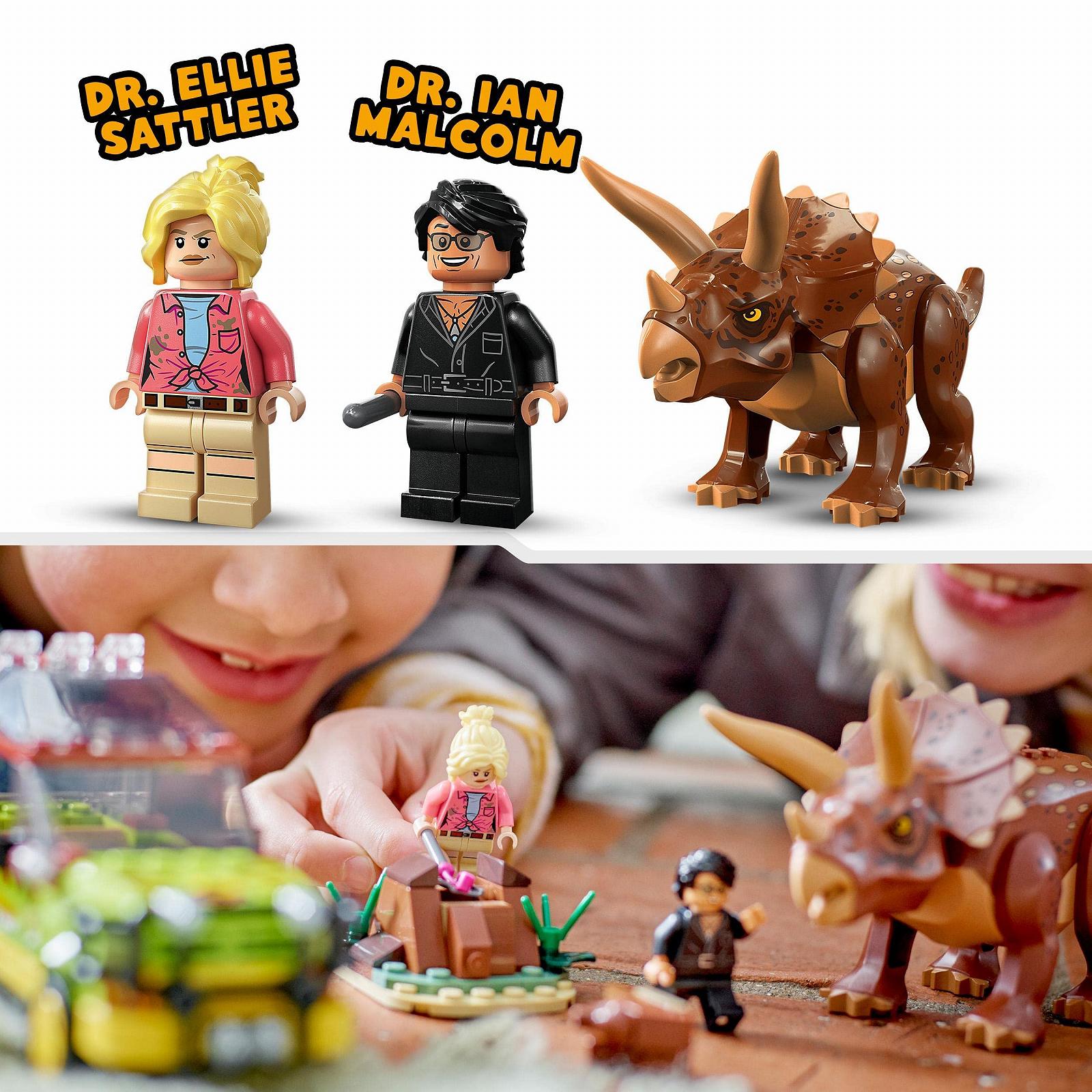 LEGO Jurassic Park 76959 дослідження трицератопса з фігуркою та автомобілем на честь 30-ї річниці, фото №4