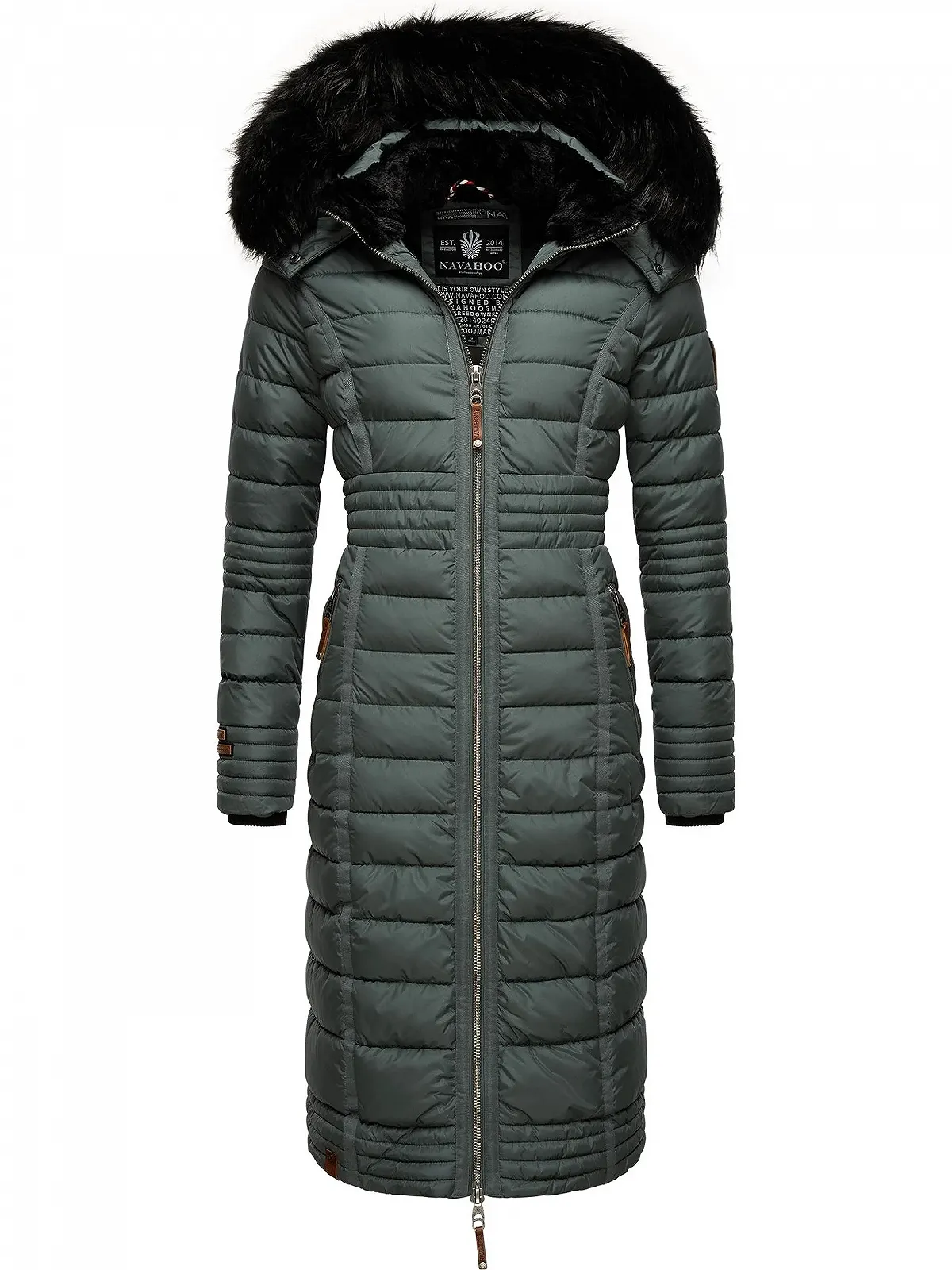 Жіноче зимове пальто Navahoo Umay, стьобане, довге, з капюшоном, фото №1