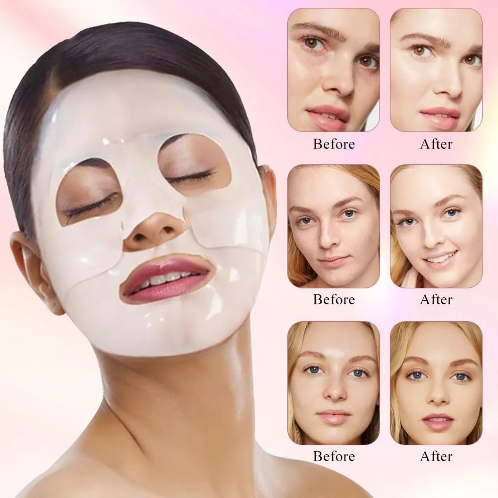 Маска Колагенова WAWJ Collagen Organic Real Deep для обличчя Зволожуюча проти зморшок (4 шт), фото №6