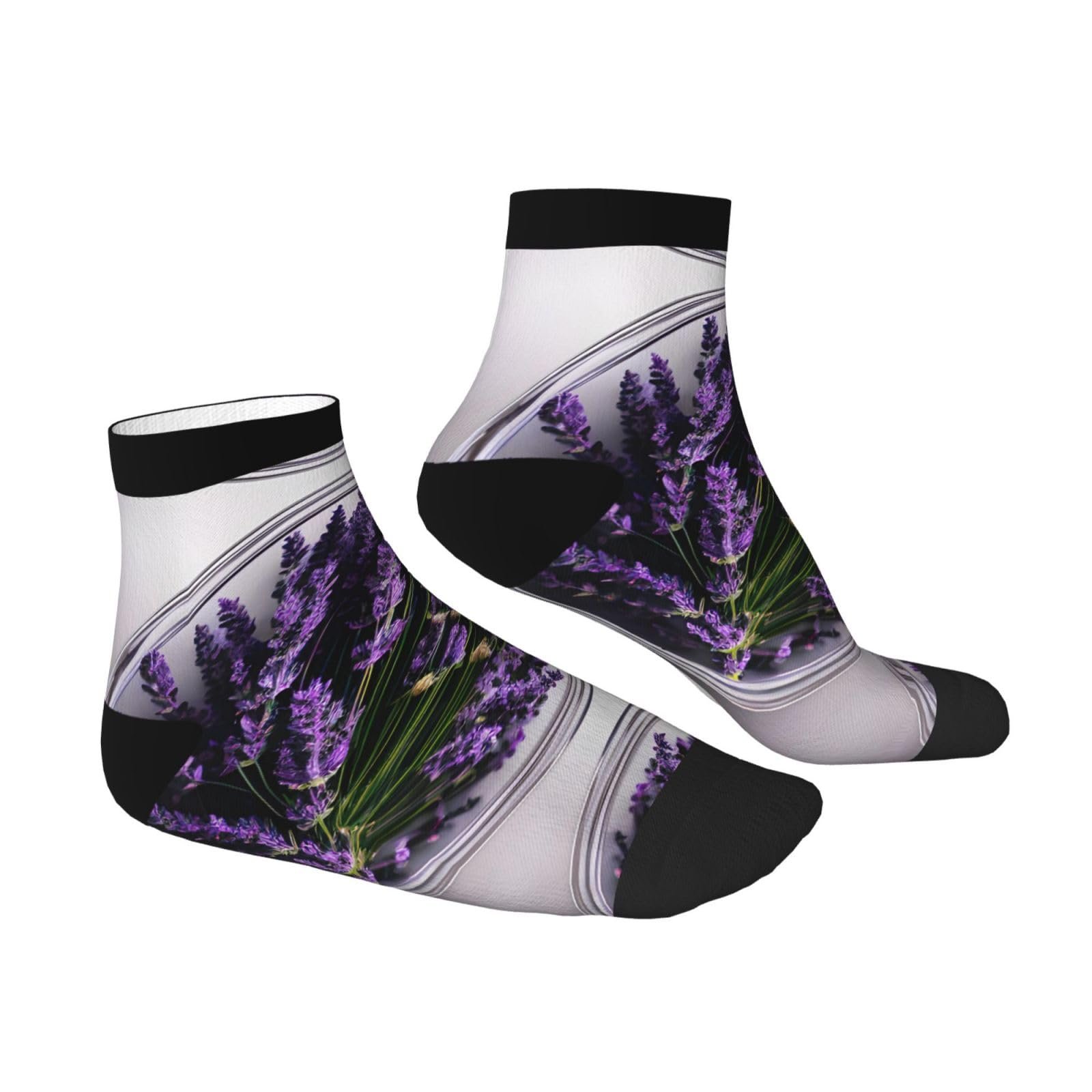 Носки Модные Удобные Взрослые Подходят для Всех Сезонов Фиолетовый Лаванда Фиолетовый Лаванда 1 One Size, Фиолетовый Лаванда 1, фото №3