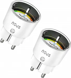Комплект умных розеток Tasmota Socket NOUS A1T WiFi ESP8266 2шт Белый - Фото 1