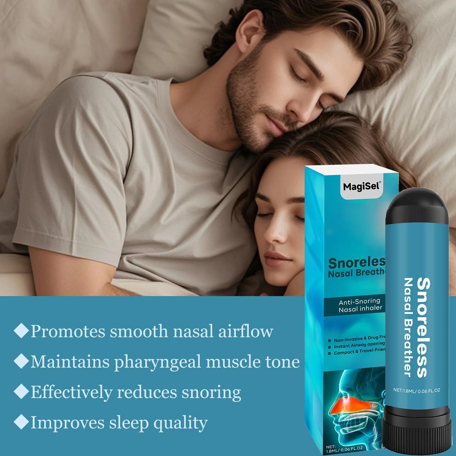 Назальний інгалятор від хропіння 1.8 мл, зі ефірними маслами та ментолом, звільняє ніс від закладеності для спокійного сну, фото №3 Назальний інгалятор від хропіння 1.8 мл, зі ефірними маслами та ментолом, звільняє ніс від закладеності для спокійного сну, фото №3