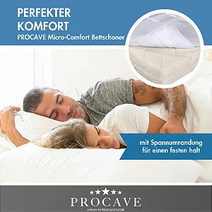 Захисний чохол на матрац PROCAVE Micro-Comfort Білий 100 x 200 см з бортиком, висота до 30 см ціна на synthetic.ua - Фото 1 Захисний чохол на матрац PROCAVE Micro-Comfort Білий 100 x 200 см з бортиком, висота до 30 см synthetic.ua - Фото 1