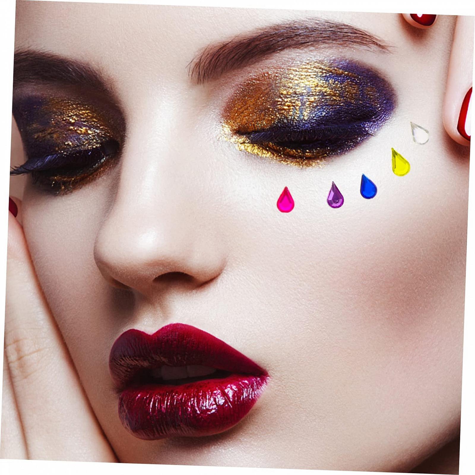 Стразы для макияжа FRCOLOR 5 листов, набор для детского макияжа, разноцветные, фото №6