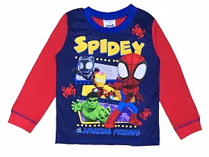 Пижама Человек-паук Marvel Spidey & Friends для мальчиков Сине-красная synthetic.ua - Фото 1