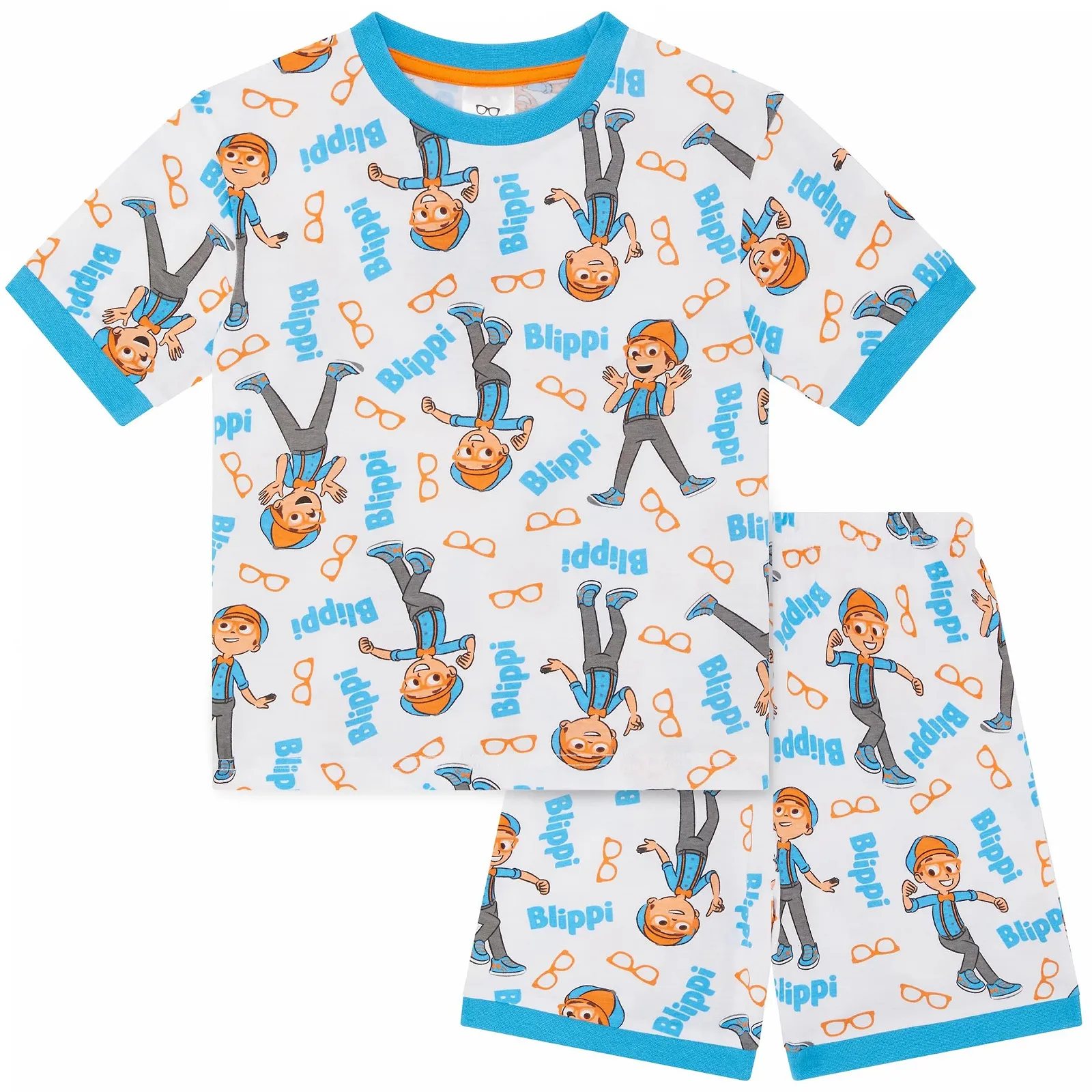 Піжама Blippi для дітей, унісекс, з коротким рукавом, 100% бавовна, фото №1 Піжама Blippi для дітей, унісекс, з коротким рукавом, 100% бавовна, фото №1