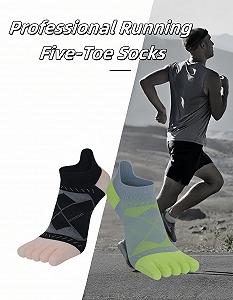 Женские носки с пальцами Спортивные носки для кроссовок Носки с пятью пальцами Носки для бега Дышащие тренировочные носки Противомозольные носки для пеших прогулок Носки-следки - 6 пар synthetic.ua - Фото 1