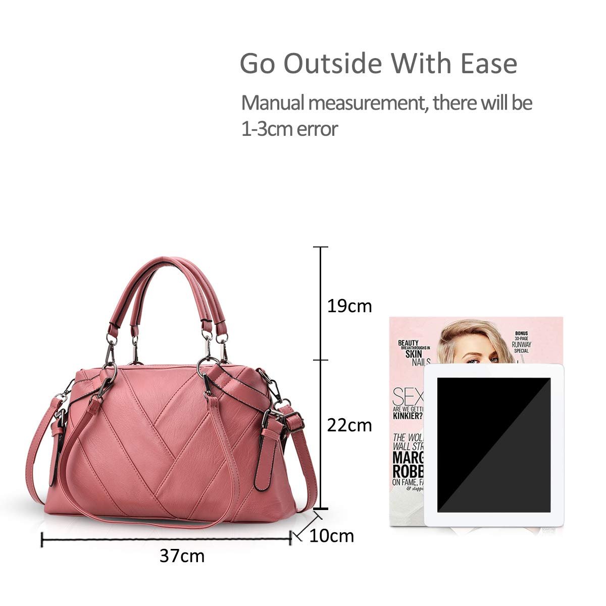 Сумка з ручками NICOLE & DORIS Сучасна Сумка, Сумка через плече, М'яка PU Шкіра, Елегантна Сумка в смужку, фото №5