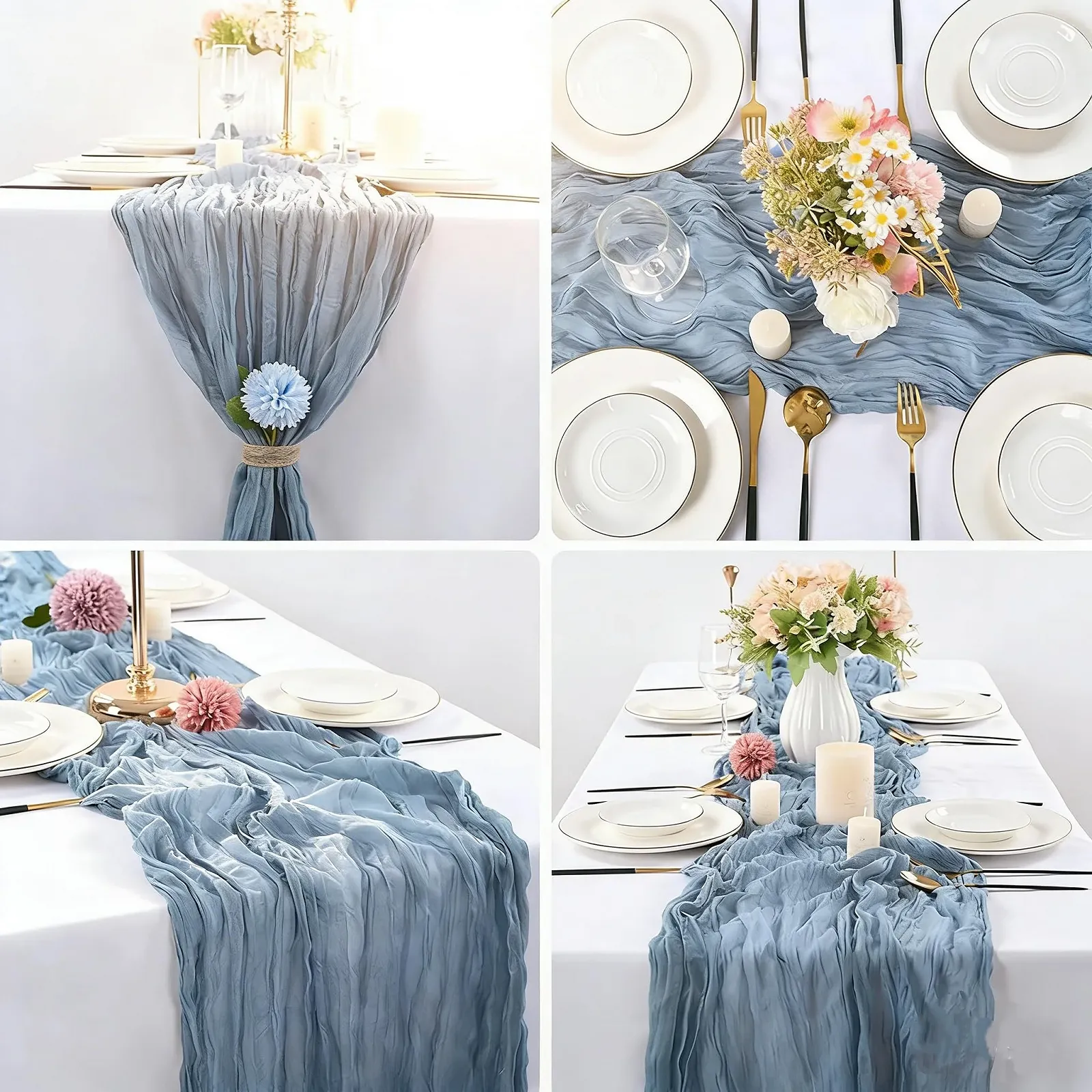 Ранер Pack of 10 Cheesecloth 90 x 300 см Mist Blue, фото №2 Ранер Pack of 10 Cheesecloth 90 x 300 см Mist Blue, фото №2
