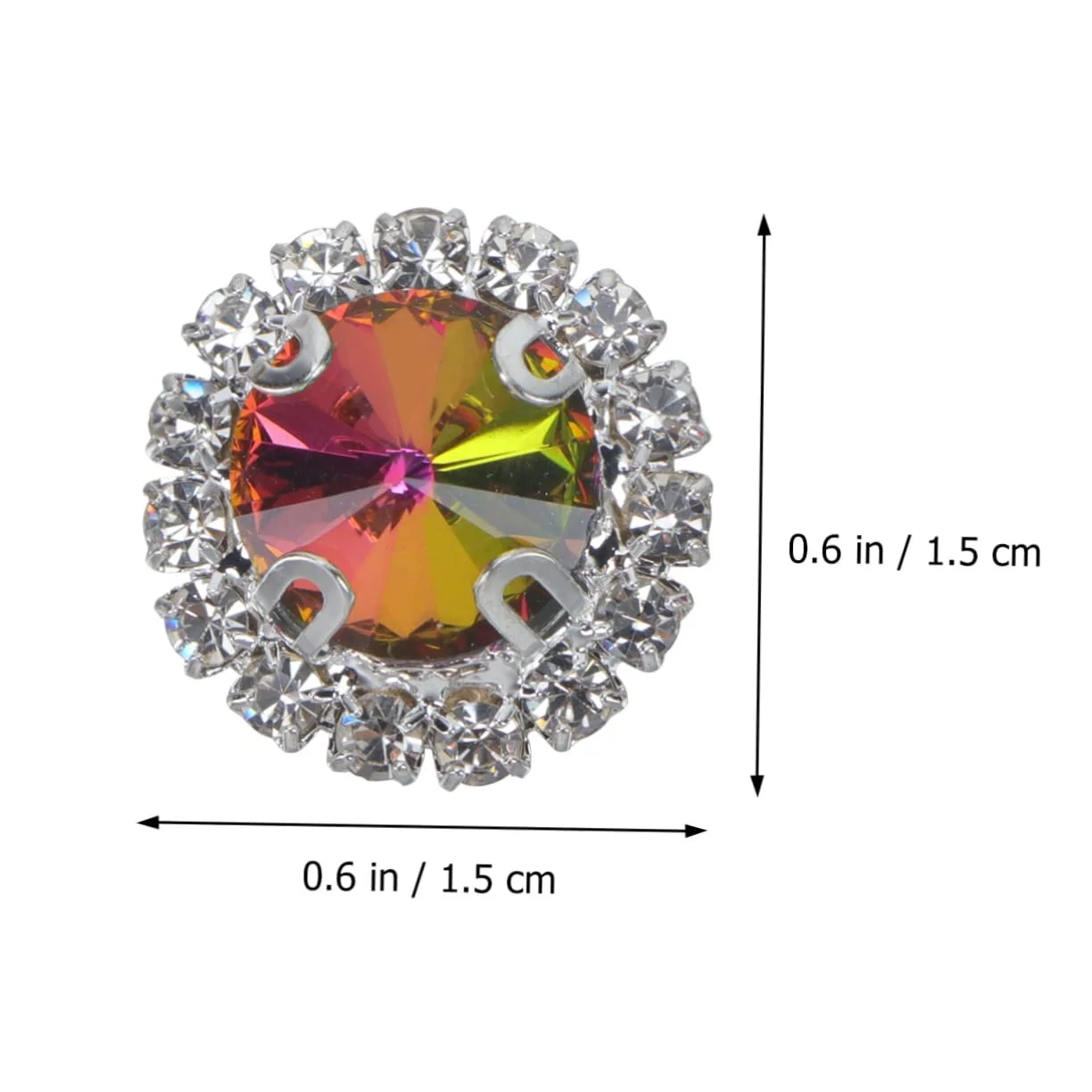 Стрази Плоскі Круглі Для Рукоділля 20 штук Багатокольорові кристали для декору столу для весіль та вечірок Виготовлення прикрас Аксесуари для саморобок, фото №6