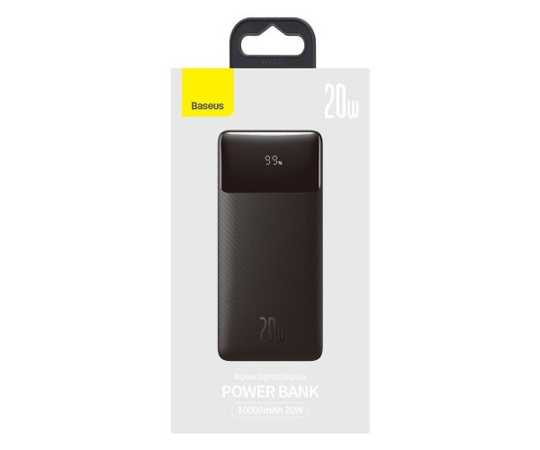 Зовнішній акумулятор Power Bank Baseus Bipow Digital Display 10000mAh 20W Black (PPDML-L01), фото №5