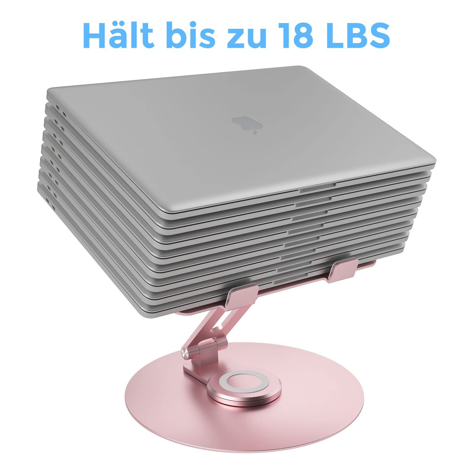 Підставка для ноутбука з круглою основою, що обертається на 360 градусів, ергономічна, фото №4 Підставка для ноутбука з круглою основою, що обертається на 360 градусів, ергономічна, фото №4