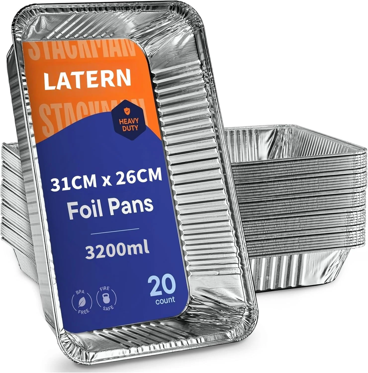 Формы для запекания LATERN алюминиевые большие 20 шт., фото №1 Формы для запекания LATERN алюминиевые большие 20 шт., фото №1