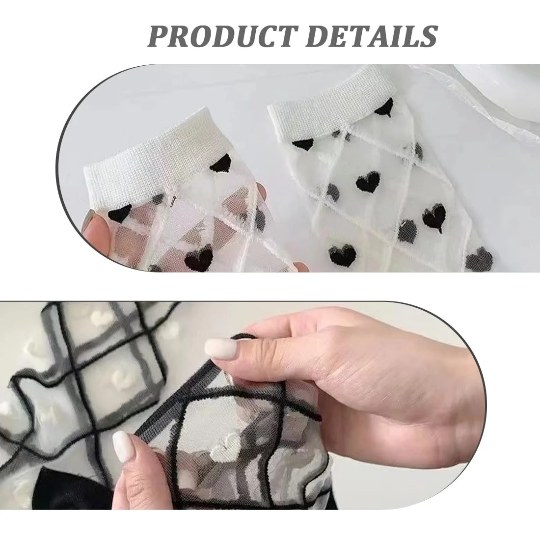 Носки Прозрачные Черные Нейлоновые Женские Короткие Ультратонкие Сетчатые Летние Шелковистые Прохладные С оборками Модные Нескользящие Носки-следки для женщин и девушек с оборками, фото №4 Носки Прозрачные Черные Нейлоновые Женские Короткие Ультратонкие Сетчатые Летние Шелковистые Прохладные С оборками Модные Нескользящие Носки-следки для женщин и девушек с оборками, фото №4