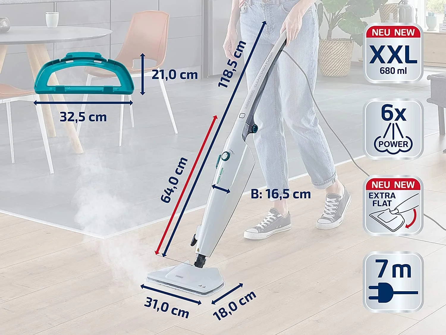 Парова швабра Leifheit CleanTenso Power 2.0, фото №7