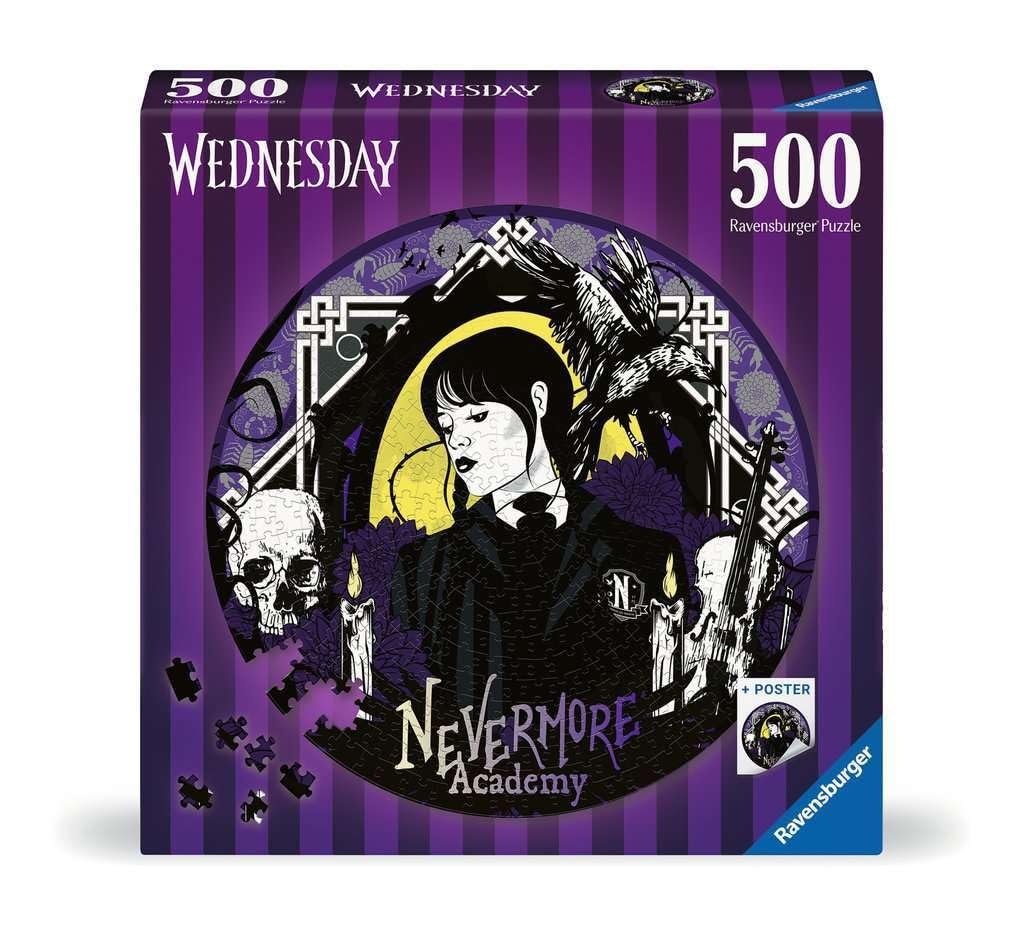 Пазл Ravensburger Wednesday Nevermore Academy 17573 500 деталей Круглый, фото №1