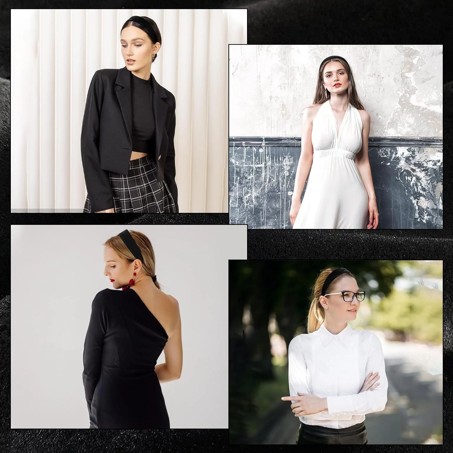 Обруч Бархатный Черный, фото №6