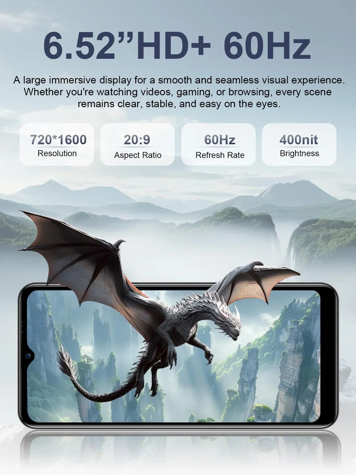 Смартфон invens Halo 5 6.52" HD+ 7GB+64GB/256GB 5000mAh 16MP Dual SIM Face ID, фото №5 Смартфон invens Halo 5 6.52" HD+ 7GB+64GB/256GB 5000mAh 16MP Dual SIM Face ID, фото №5