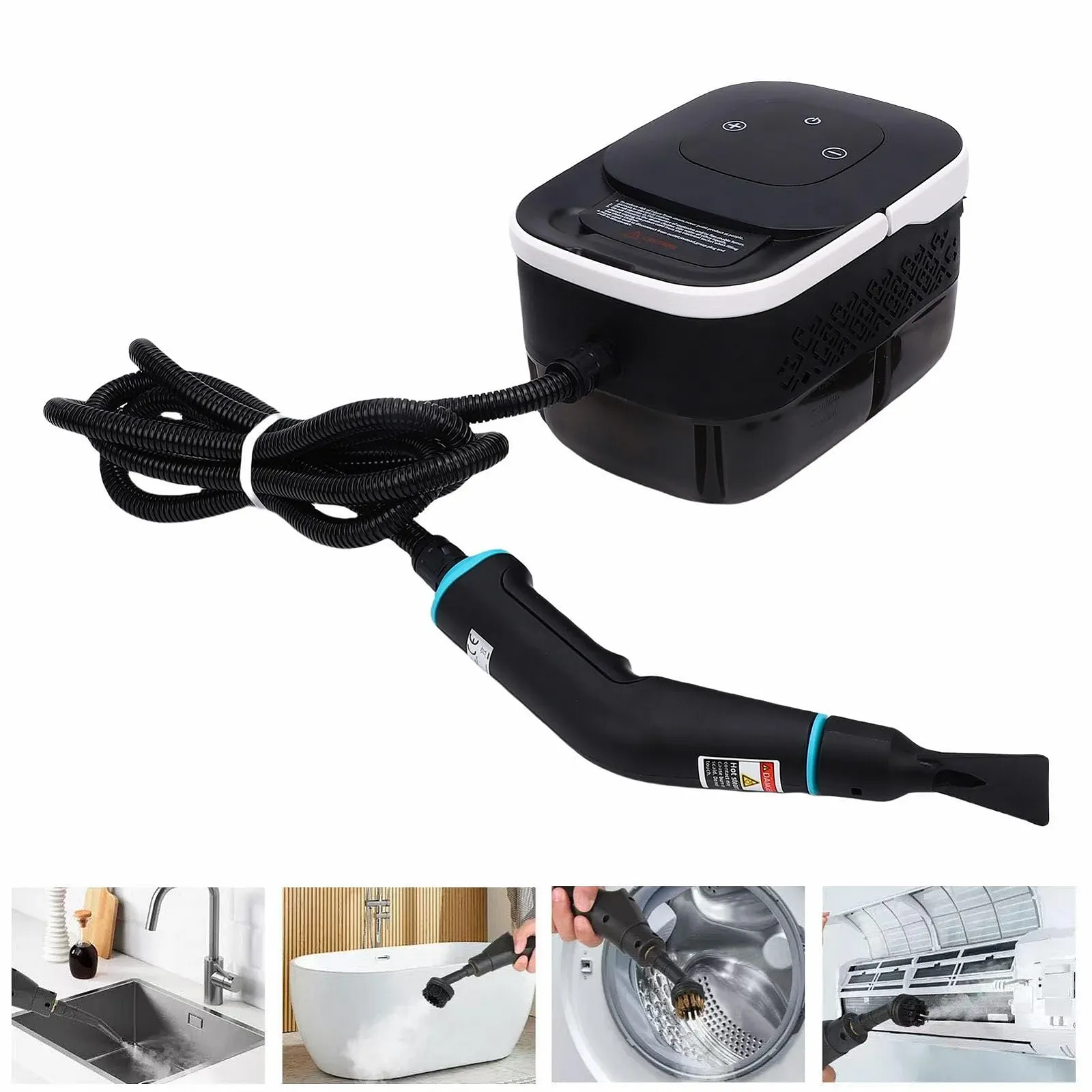 Пароочисник 1500Вт 1250мл 4бар 6 швидкостей ручний переносний, фото №8