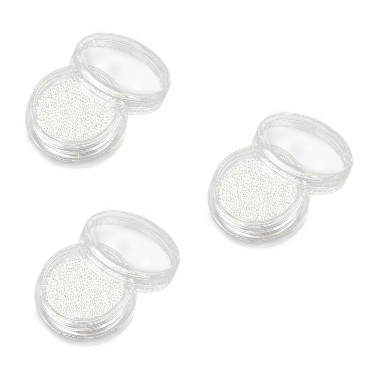 Стразы для ногтей круглые FRCOLOR Серебристые, 3 шт., фото №1