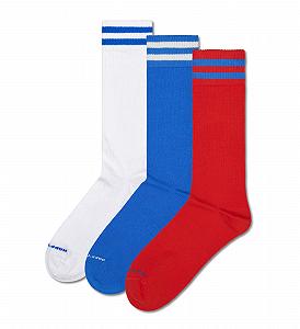 Носки спортивные Happy Socks, Multicoloured, 3 пары - Фото 1