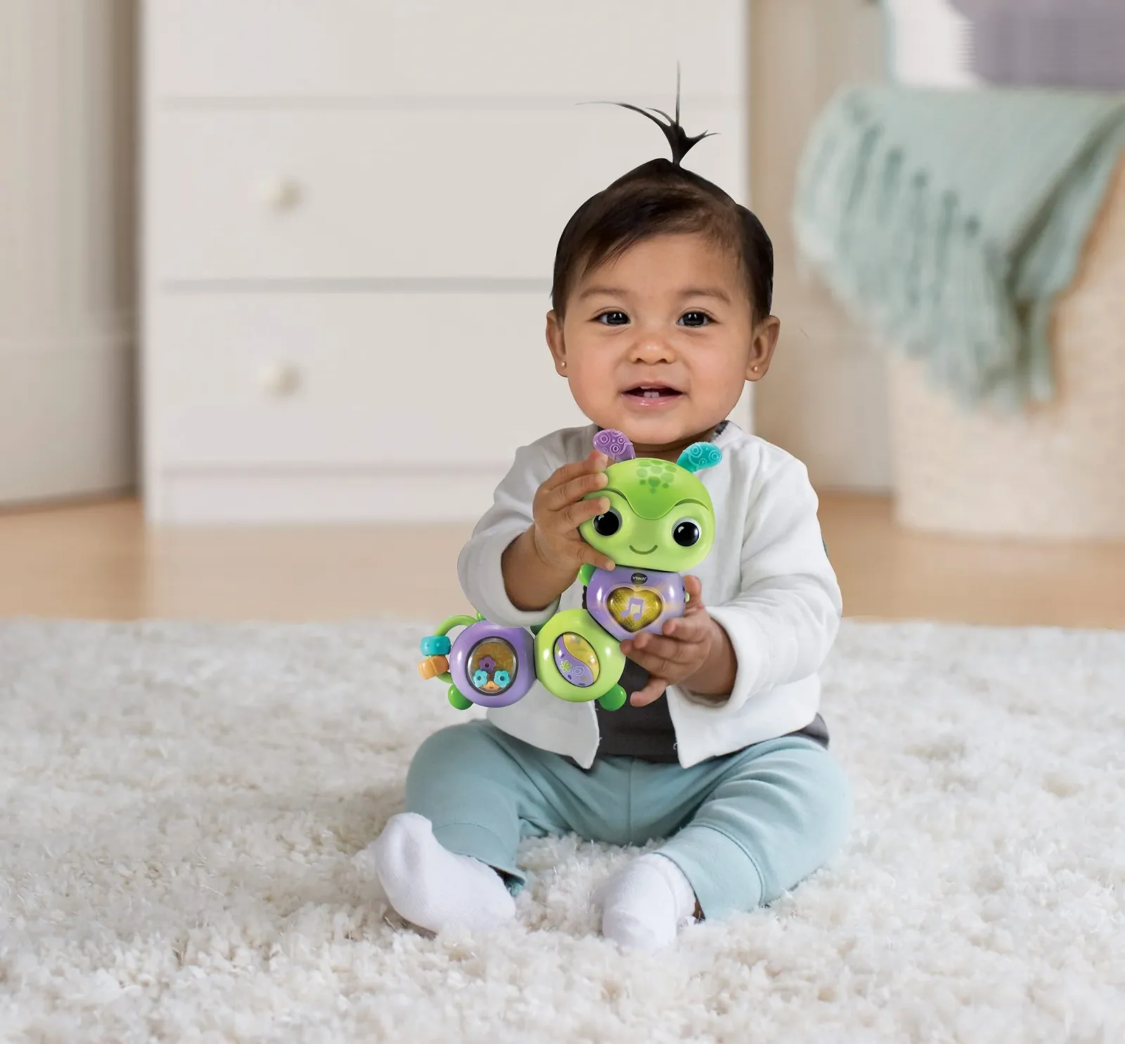 Игрушка для развития моторики, которая говорит и поет VTech Spinning Fun Caterpillar, фото №4