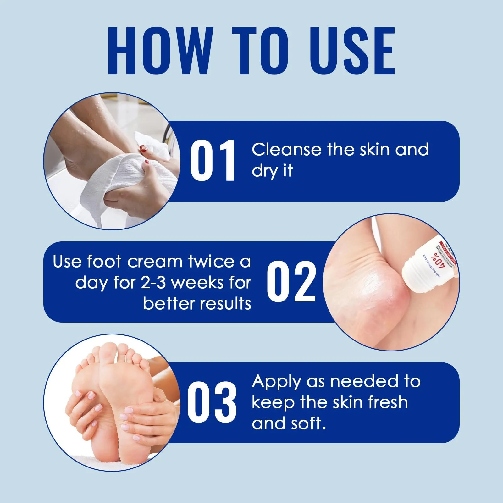 Набор кремов для рук и ног Urea Cream 40% от трещин и мозолей 2 шт по 30 г, фото №5