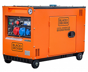 Дизельний генератор Black+Decker BXGND7900E 7,9 KVA Електростарт / Тихий / 3 Фази