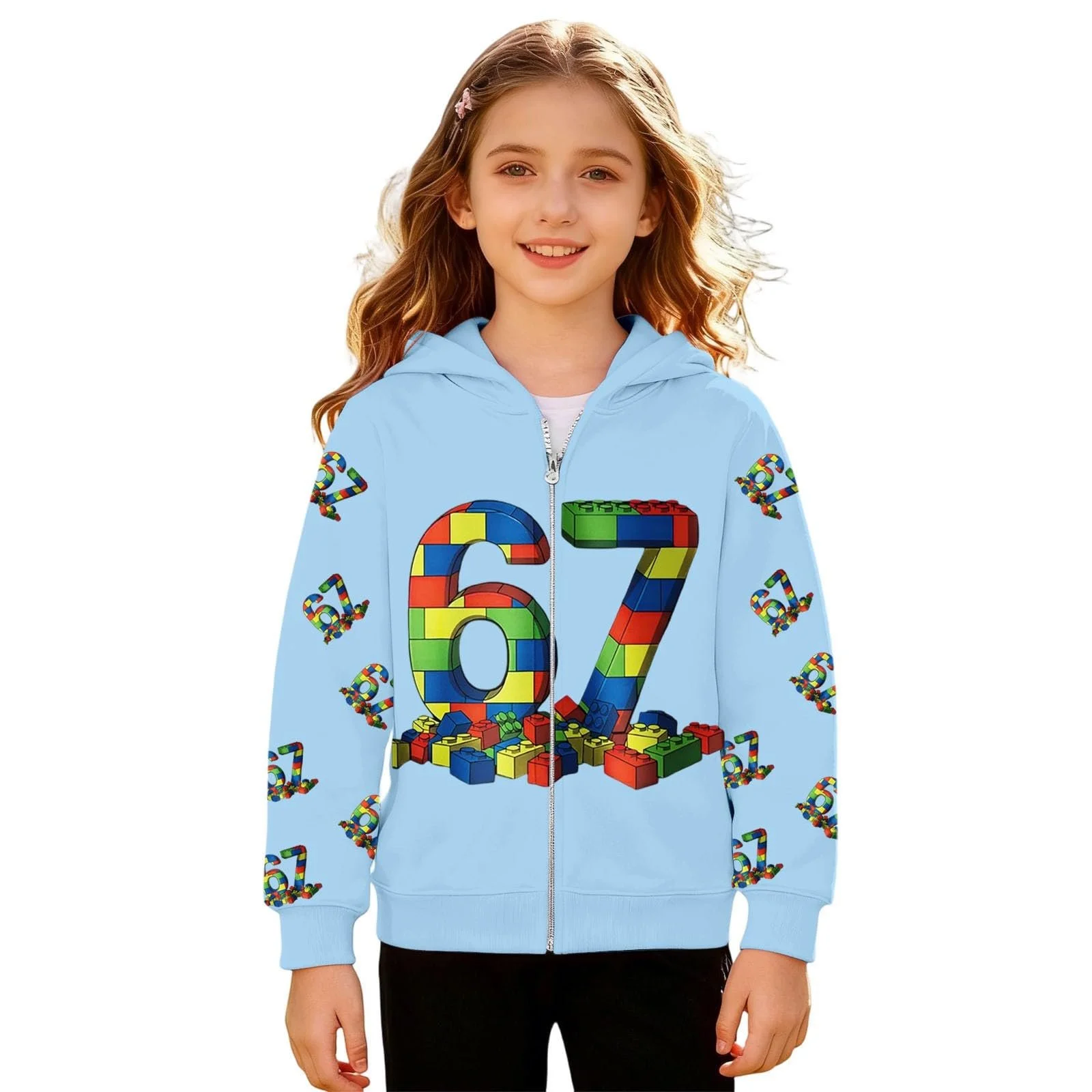 Худи Без бренда с принтом 67, фото №4