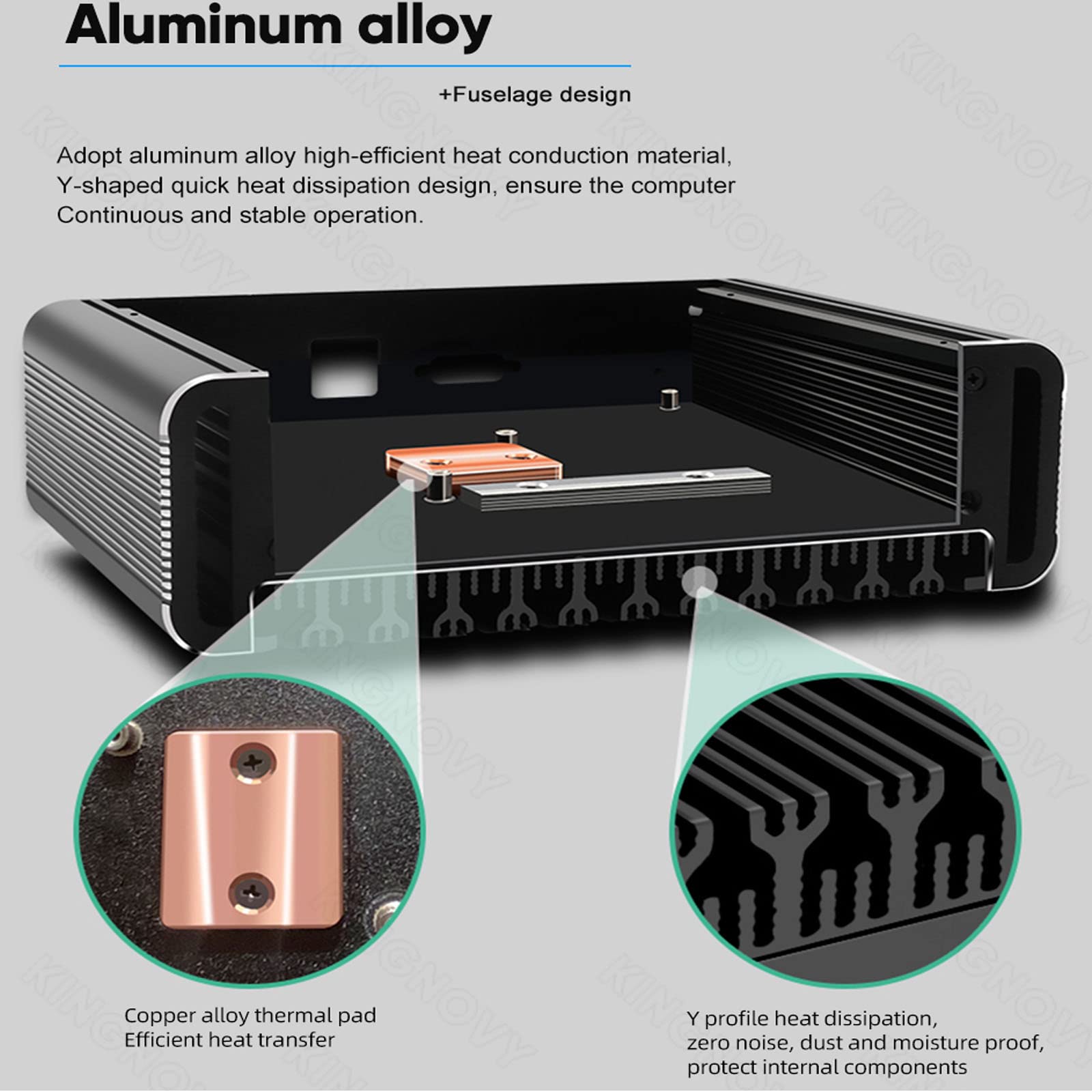 Міні ПК KingnovyPC Upgrade Firewall Micro Appliance 4 Port i226 2.5GbE LAN Fanless i3 N305, фото №3