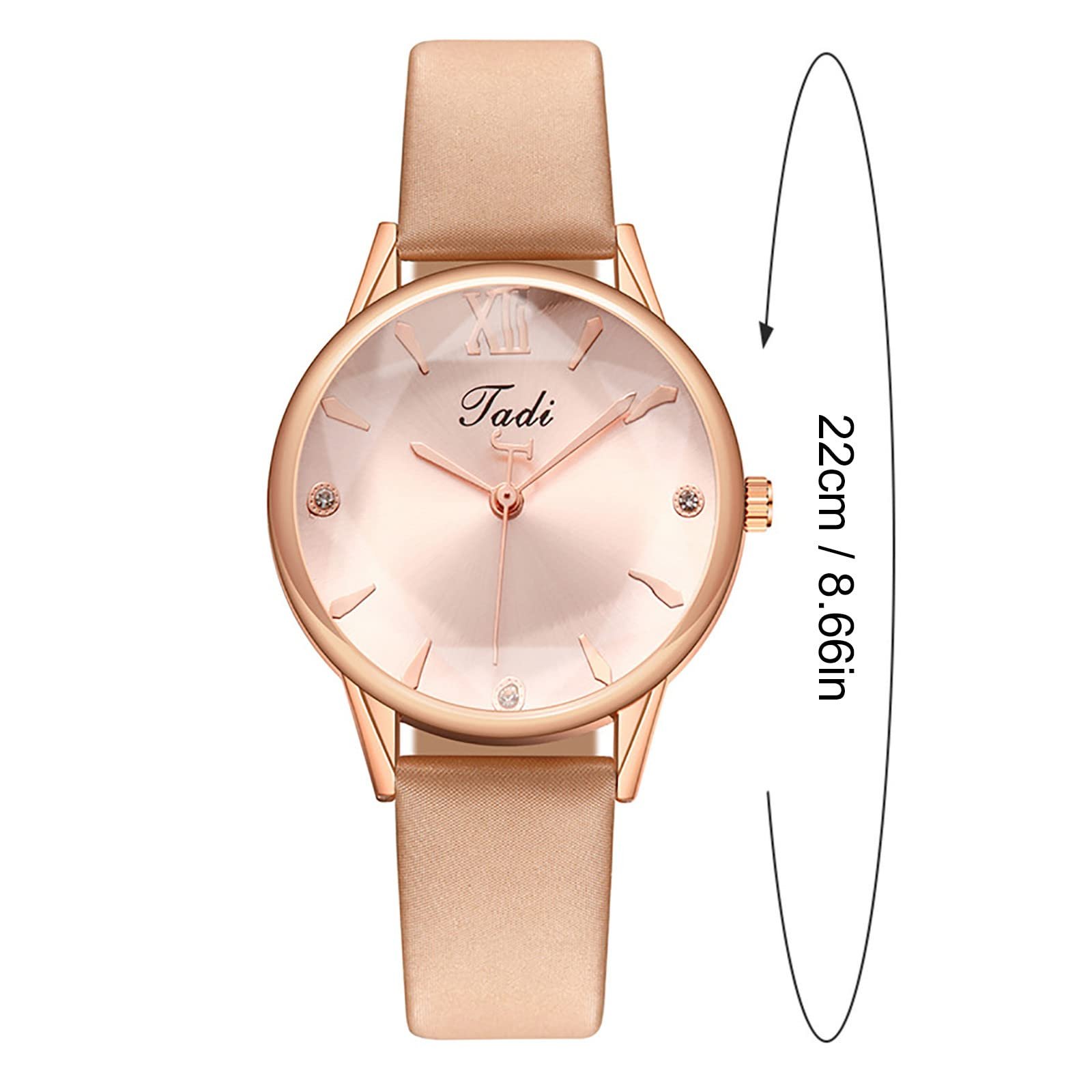 Женские Часы Generisch Модные Женские Часы Кожаный Ремешок Кварцевые Наручные Часы Современные Простые Часы, фото №5