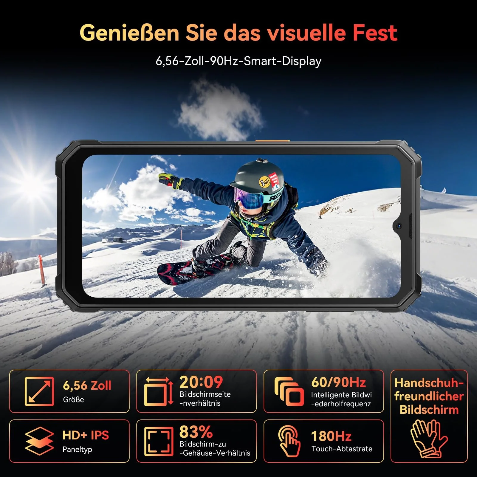 Захищений смартфон Blackview BV4800SE Android 15 12/64ГБ IP69K 6.56 дюйма 90 Гц NFC Black, фото №2
