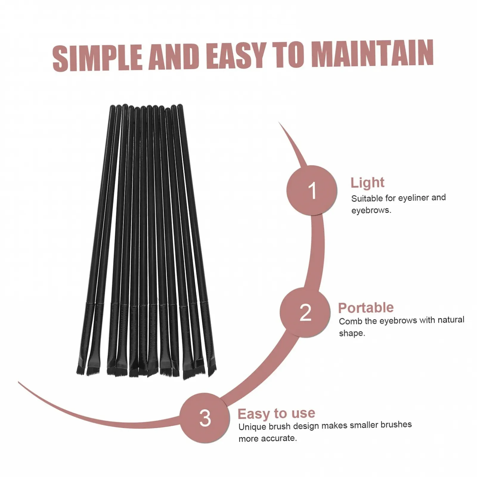 Пензлі DOITOOL для підводки очей, фото №3