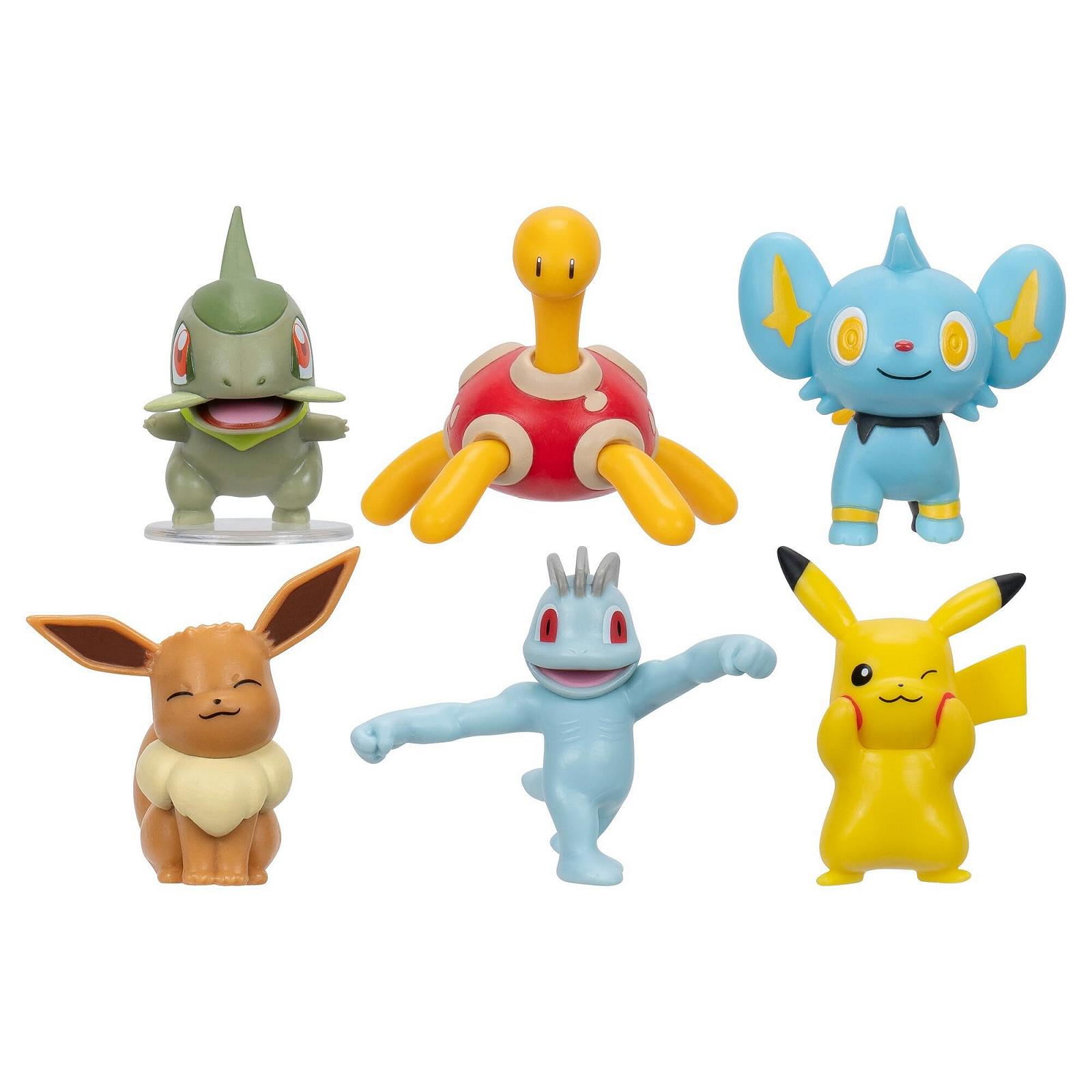 Боевые фигурки Pokémon Pikachu, Pottrot, Milza, Sheinux & Machollo, Evoli, 5 см, 6 шт., фото №2