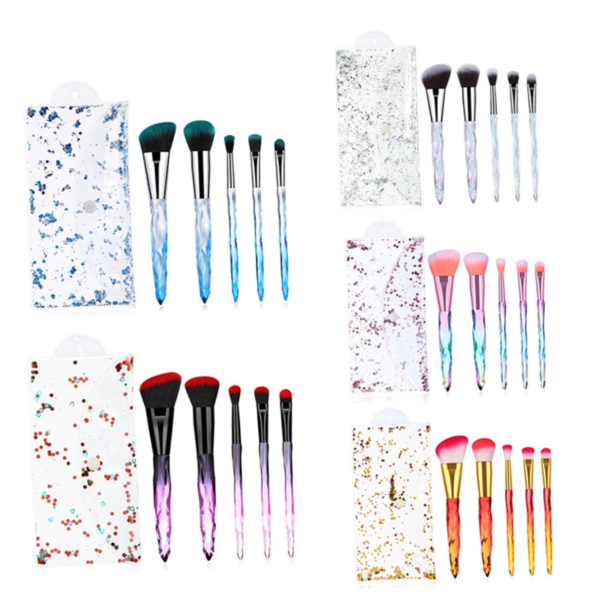 Кисти Angoily 15 Stk White handle Kristall, фото №7