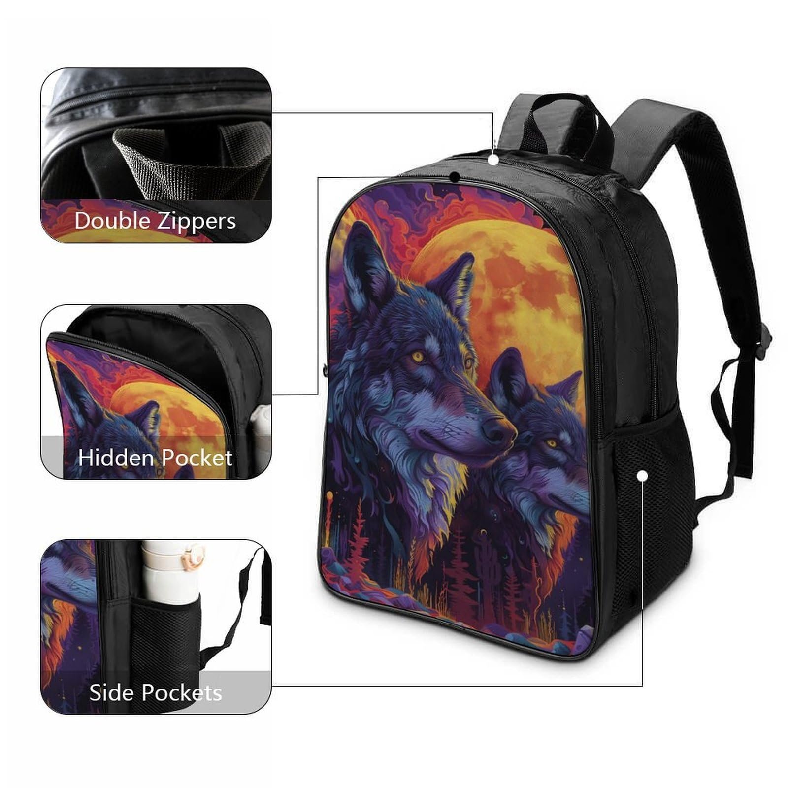 Ранець Wolf 3D FPAKAKIIE 40x28x16см, фото №3