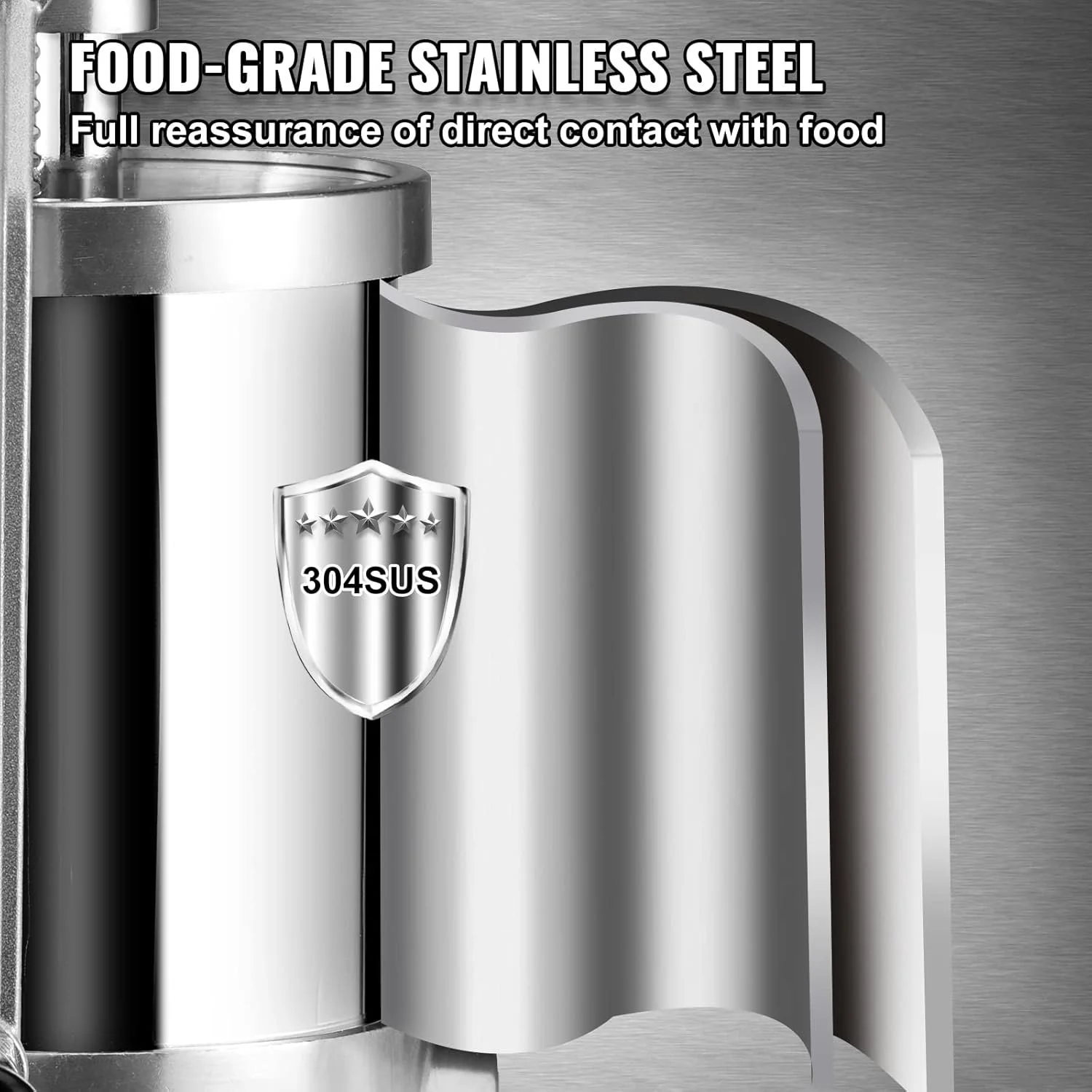 Наповнювач для ковбас VEVOR ES-1.5L Silver, фото №3