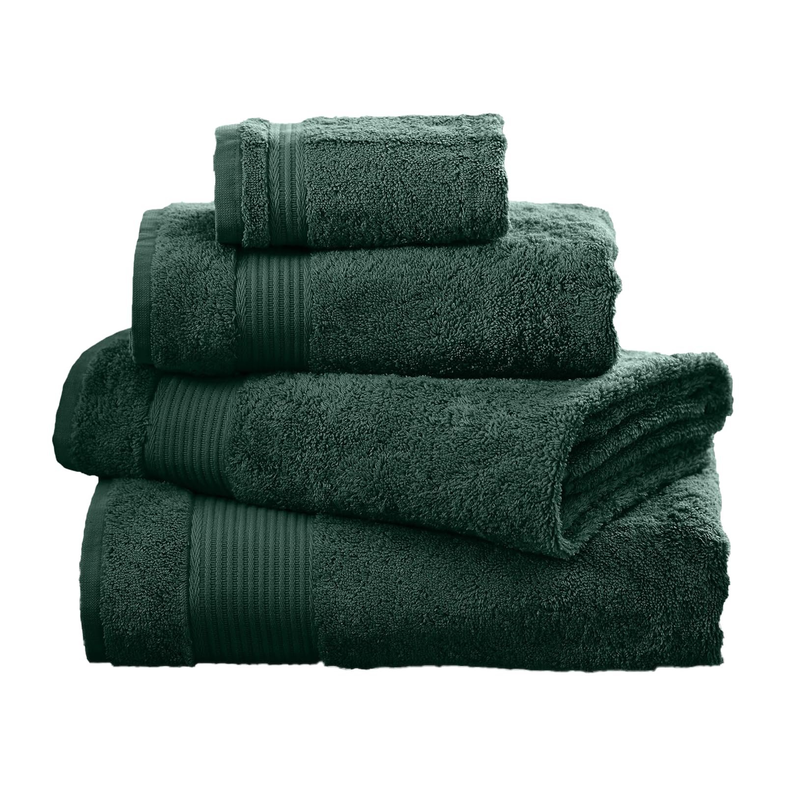 Рушники для рук NEXT Home Egyptian Cotton 100% бавовна 4 шт. 600gsm Пляшковий зелений, фото №1