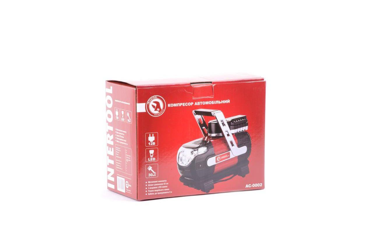 Мінікопресор автомобільний Intertool 12В x 7 бар 30 л/мин (AC-0002), фото №6