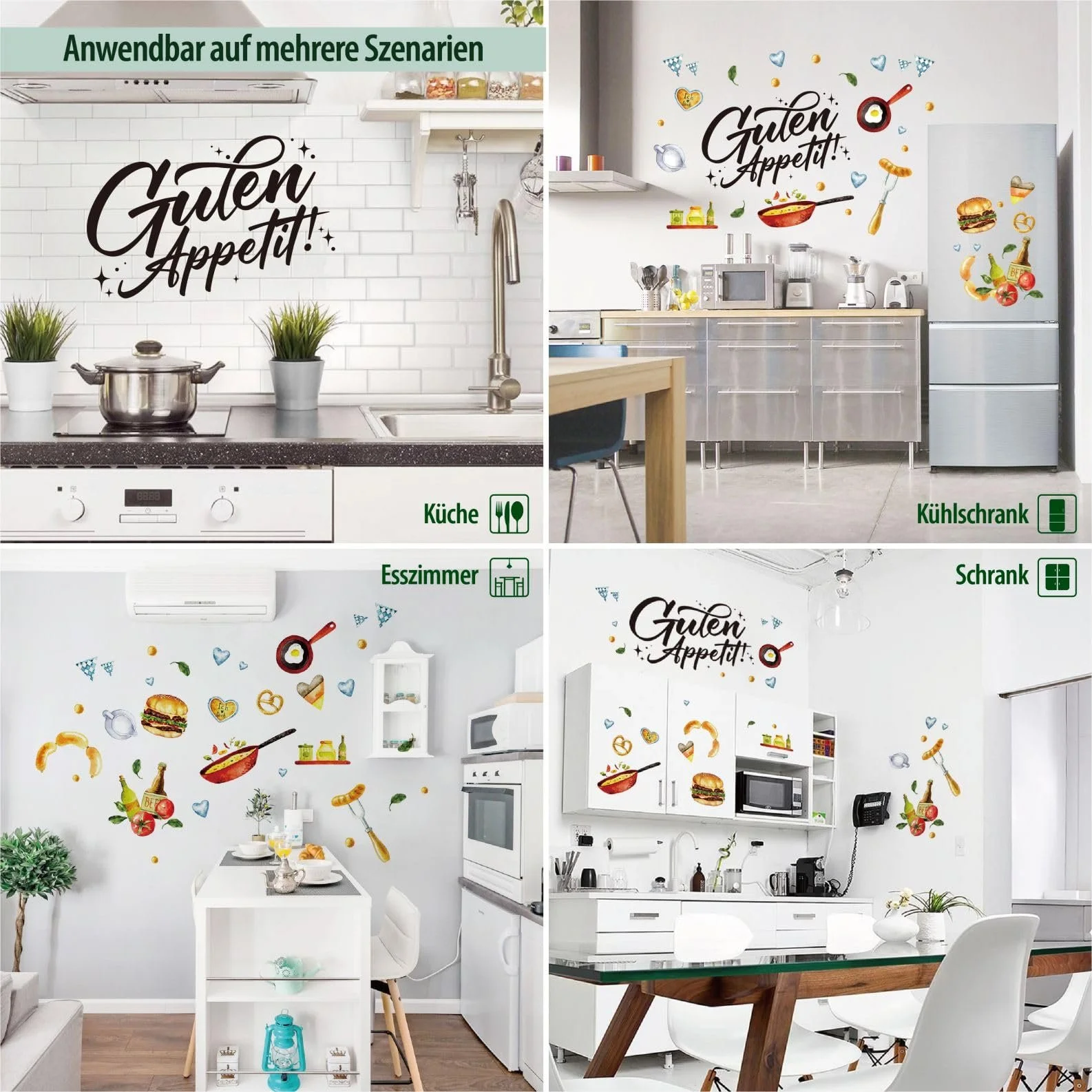 Наклейки на стену Набор 40 шт. Kitchen Bon Appetit Sausage Bread 60 x 40 см, фото №5