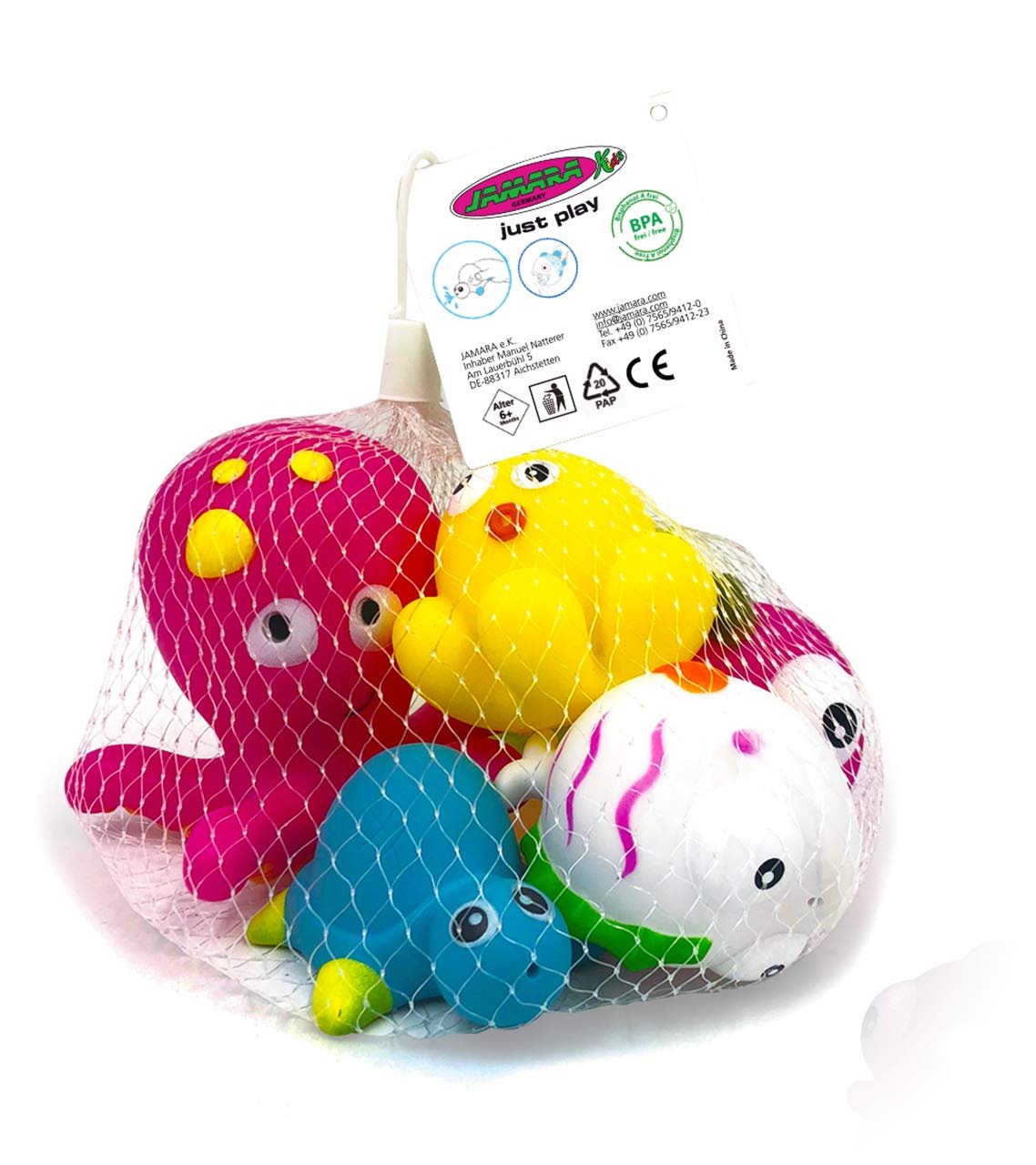 Игрушка для ванны JAMARA Морские животные 6 штук, фото №4